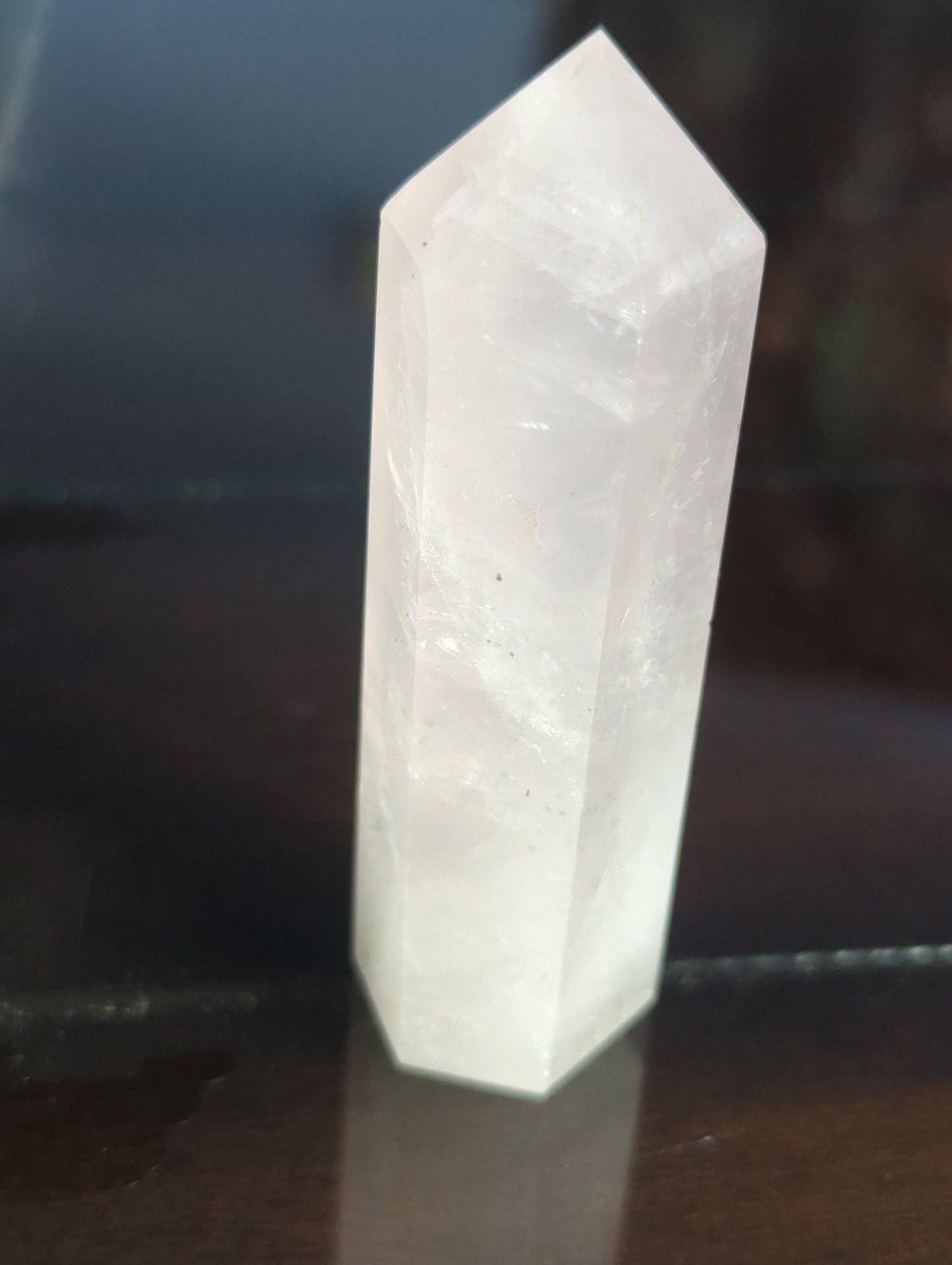 Collector's Choice Large Rose Quartz Point (76g, 112g) - Beautiful Color & Full of Rainbows