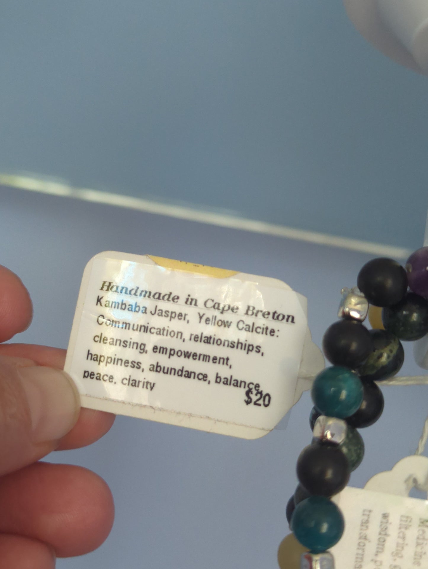 Wholesale Lot: Handmade Bracelets from Cape Breton - Mixed Stones (8mm) on Durable Elastic WITH LABEL