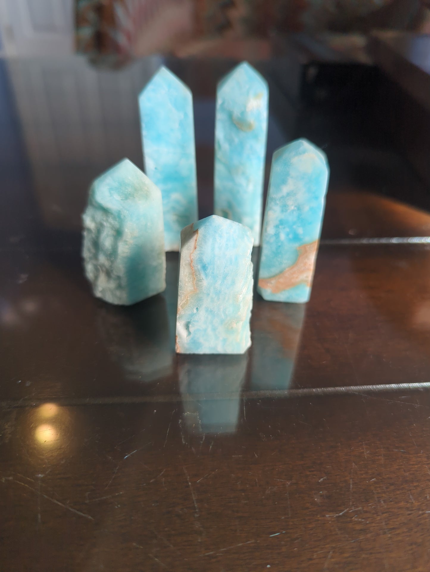 Hemimorphite Crystal Point: Vibrant Blue Specimen for Emotional Healing