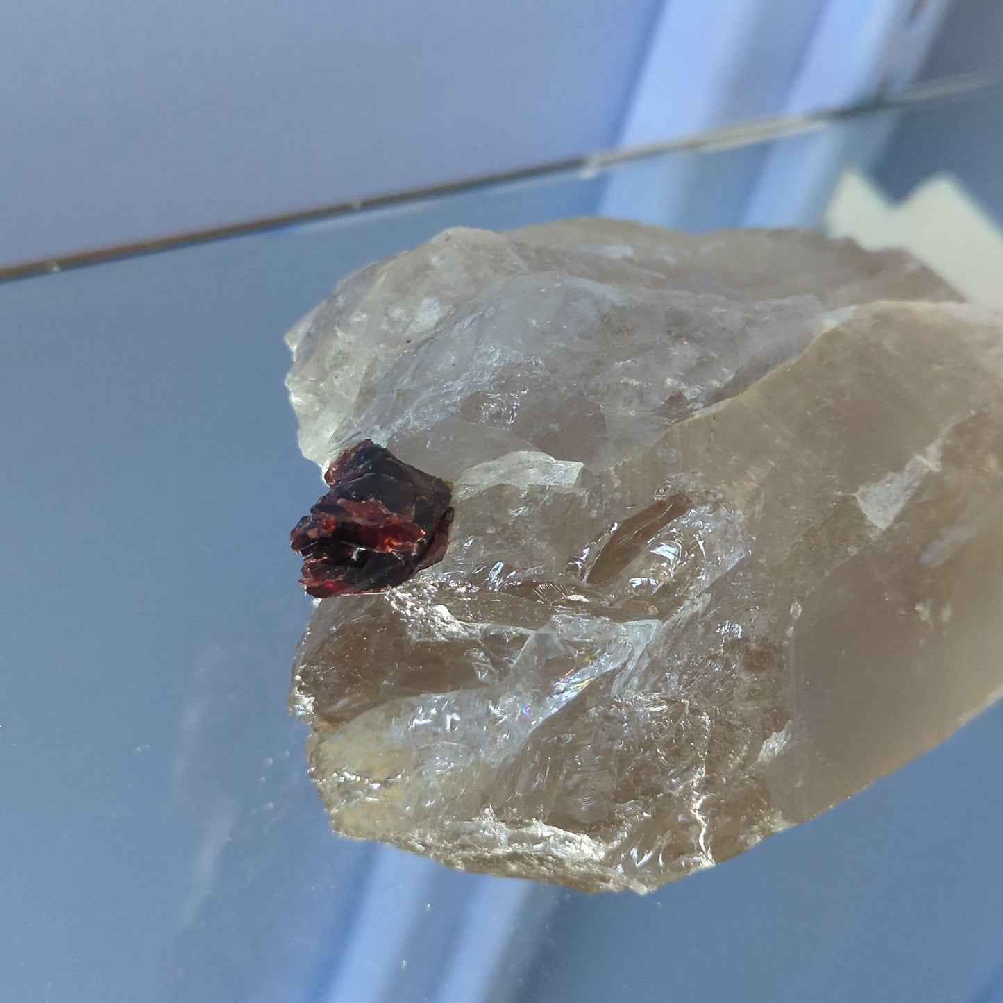 Smoky Quartz with Garnet
