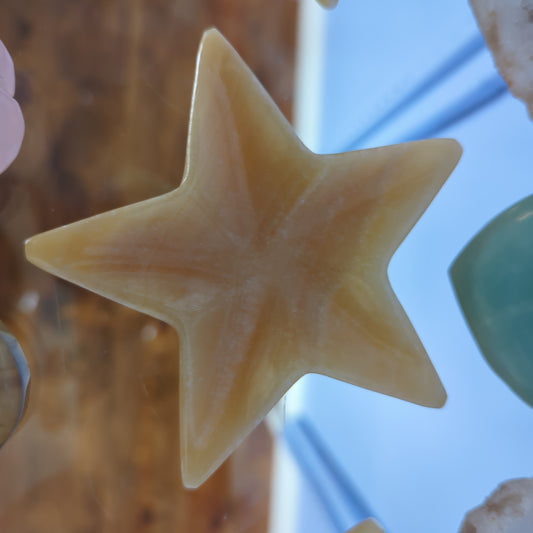 Orange Calcite Star Bowl