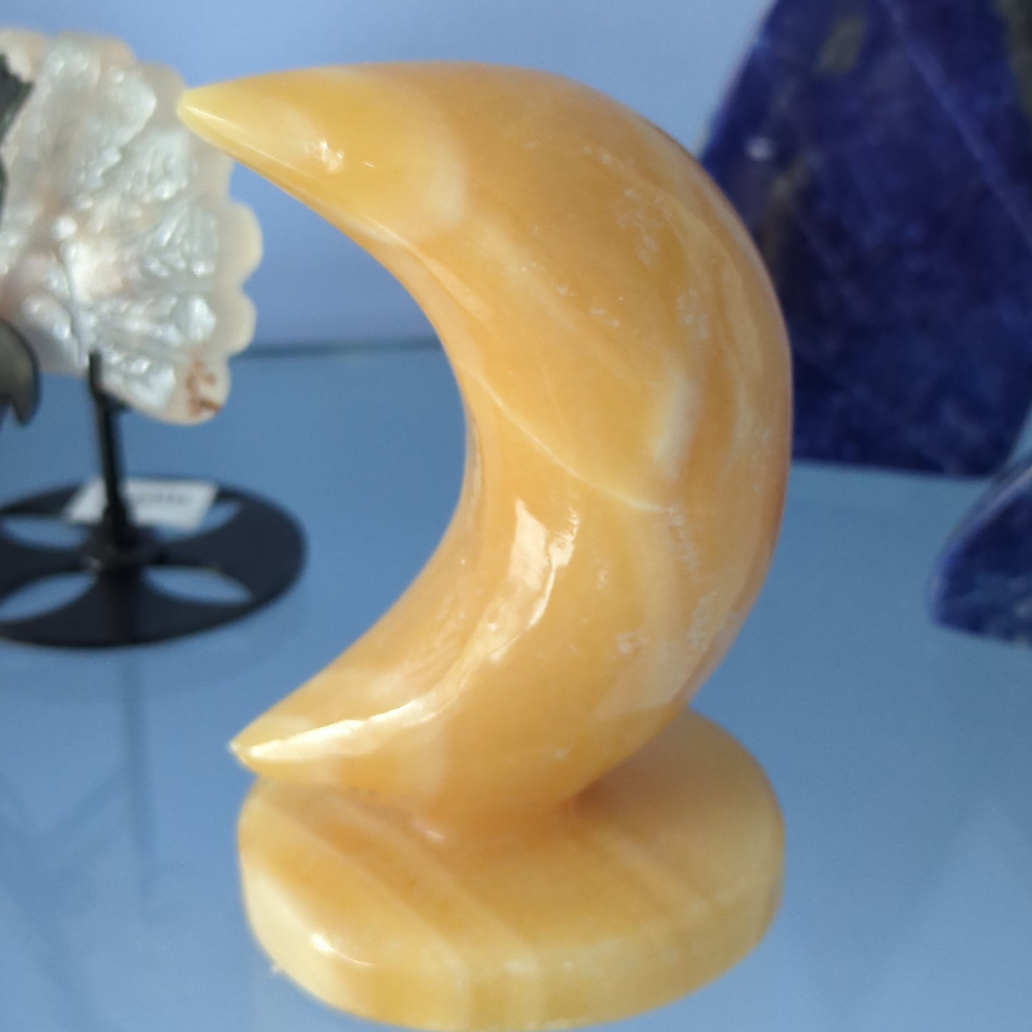 Orange Calcite Standing Moon