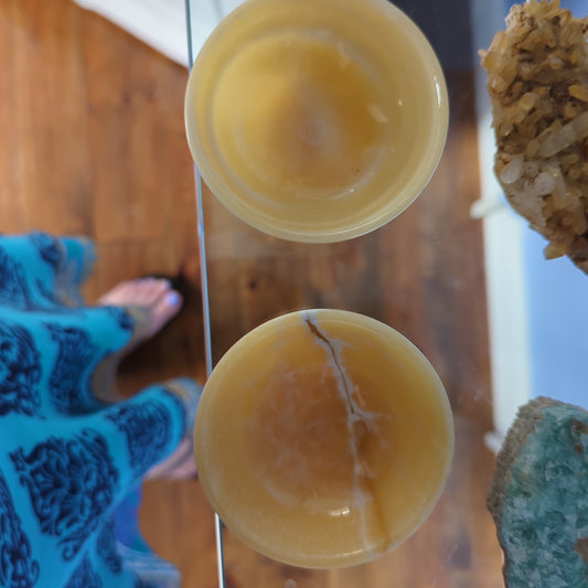 Orange Calcite Bowl