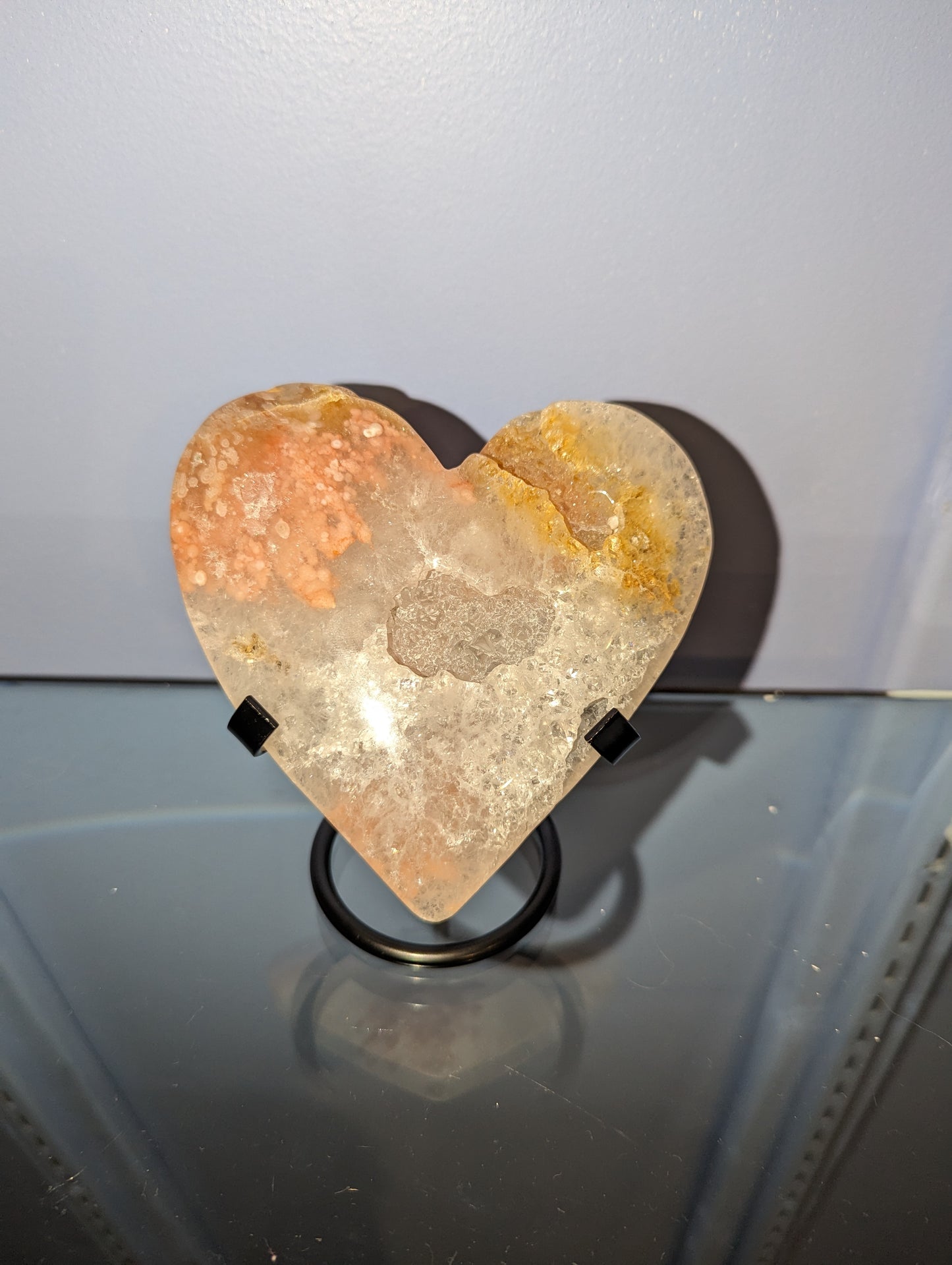 Pink Agate Heart