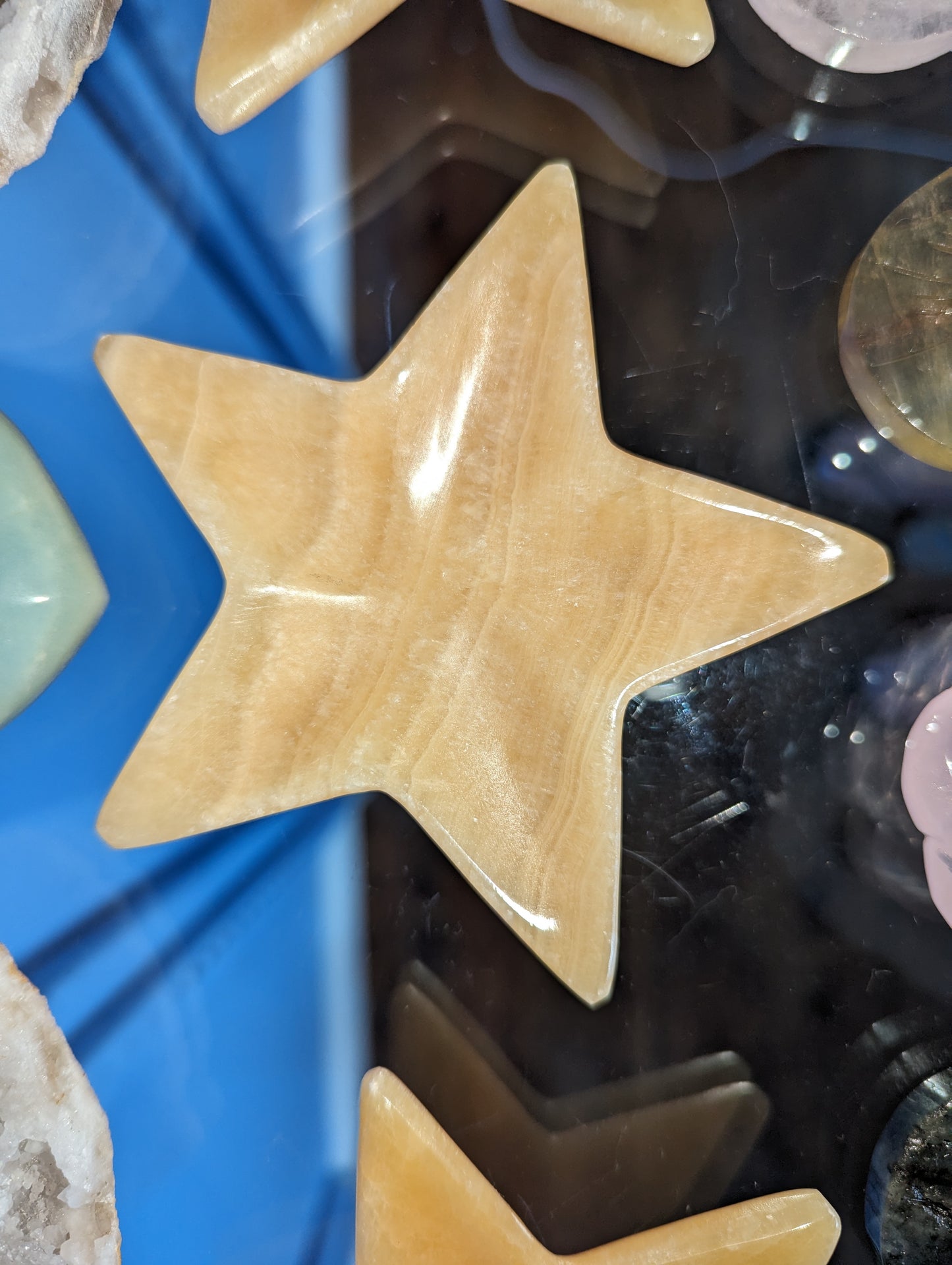 Orange Calcite Star Bowl