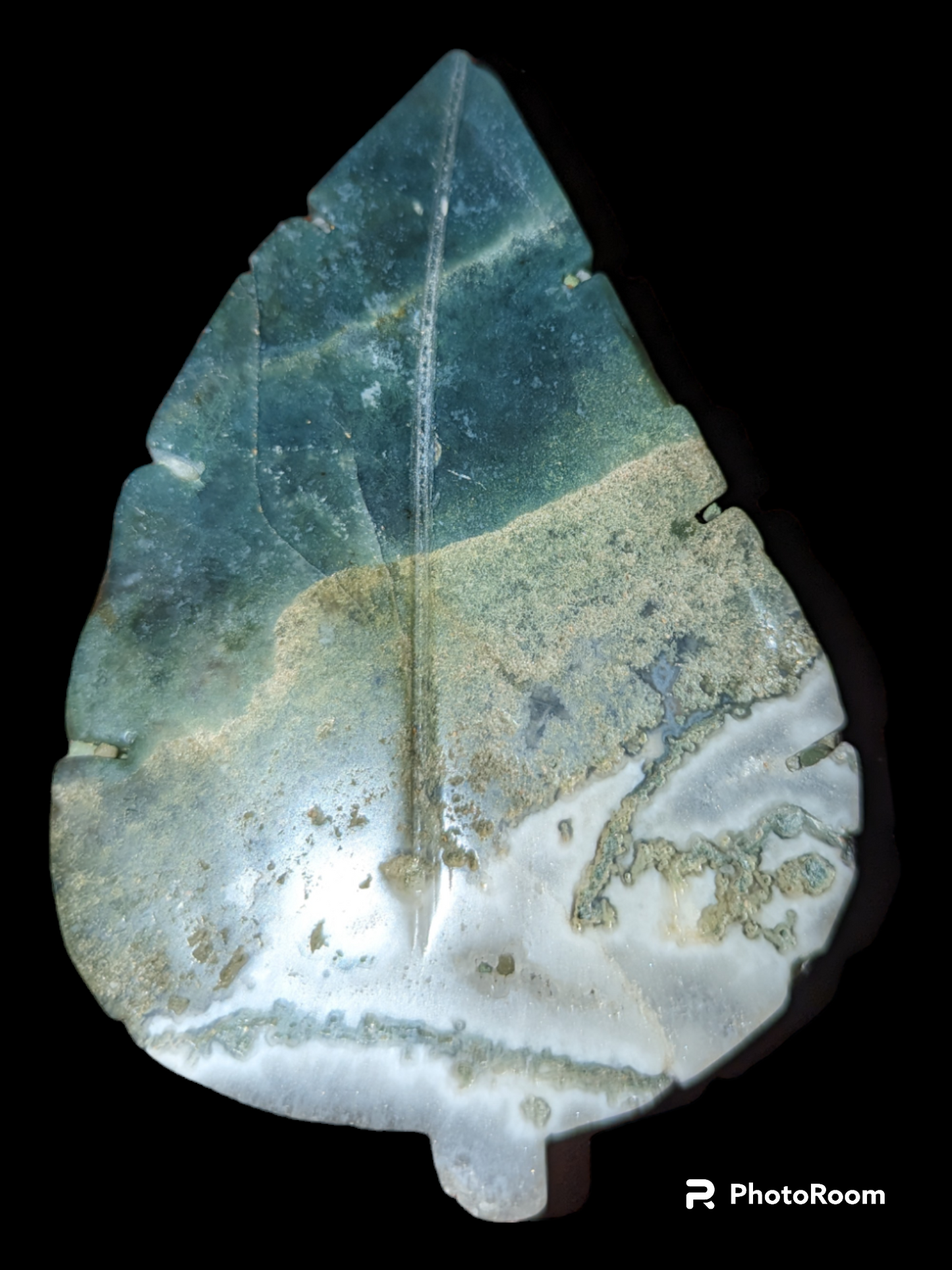 Moss Agate Leaf (11 cm)