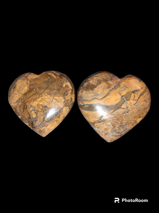 Brecciated Jasper Hearts