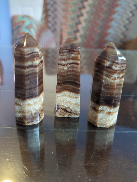 Chocolate Calcite Crystal Point - Deep Earth Energy, Relaxation & Comfort