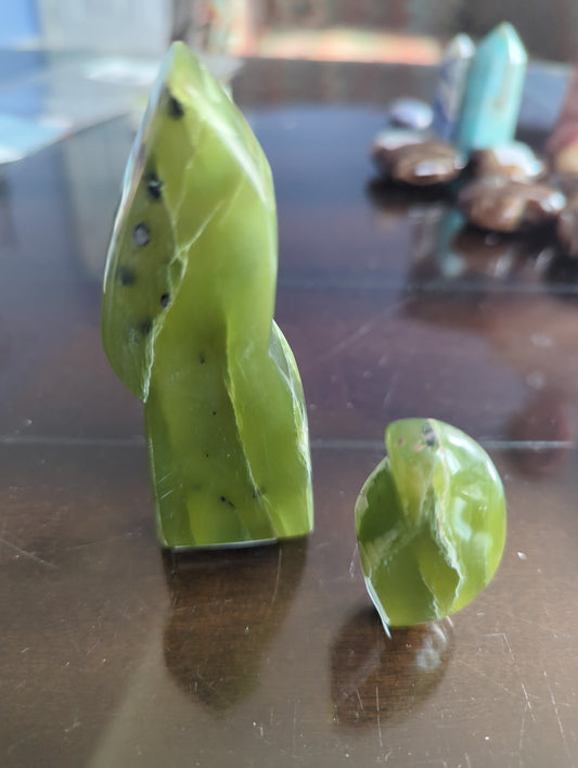 Polished Nephrite Jade Freeform Stone | Gemstone of Abundance, Luck & Harmony