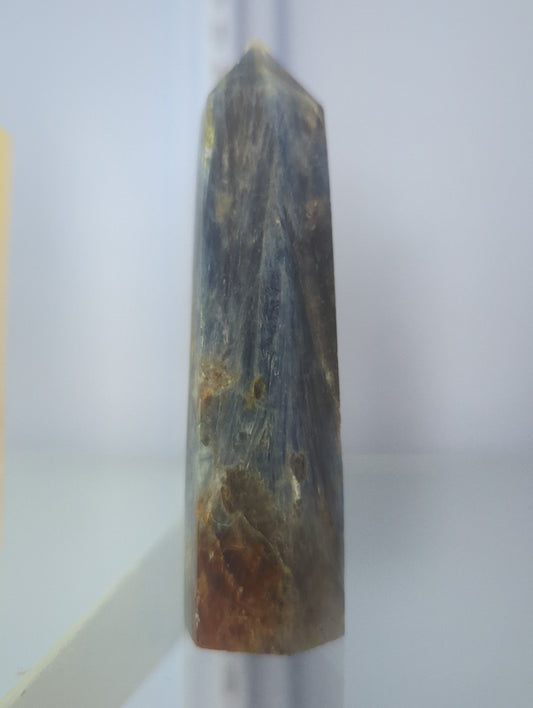 106g High-Quality Blue Kyanite Crystal Point - Black Kyanite Inclusion