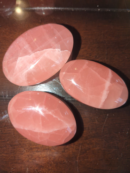 Deep Pink Rose Calcite Palm Stone | Crystal for Self-Love, Emotional Relief & Comfort