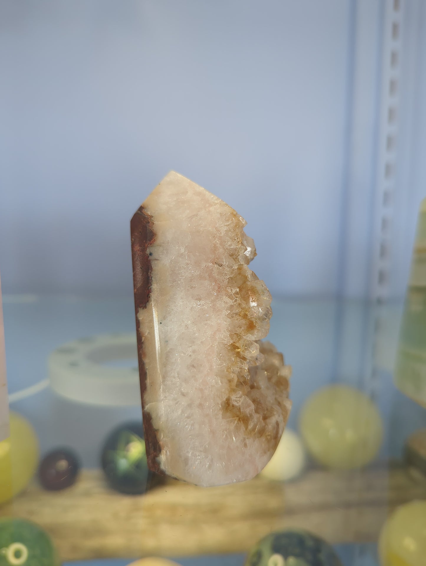 Natural Citrine Geode Point – 333g Polished & Raw Crystal