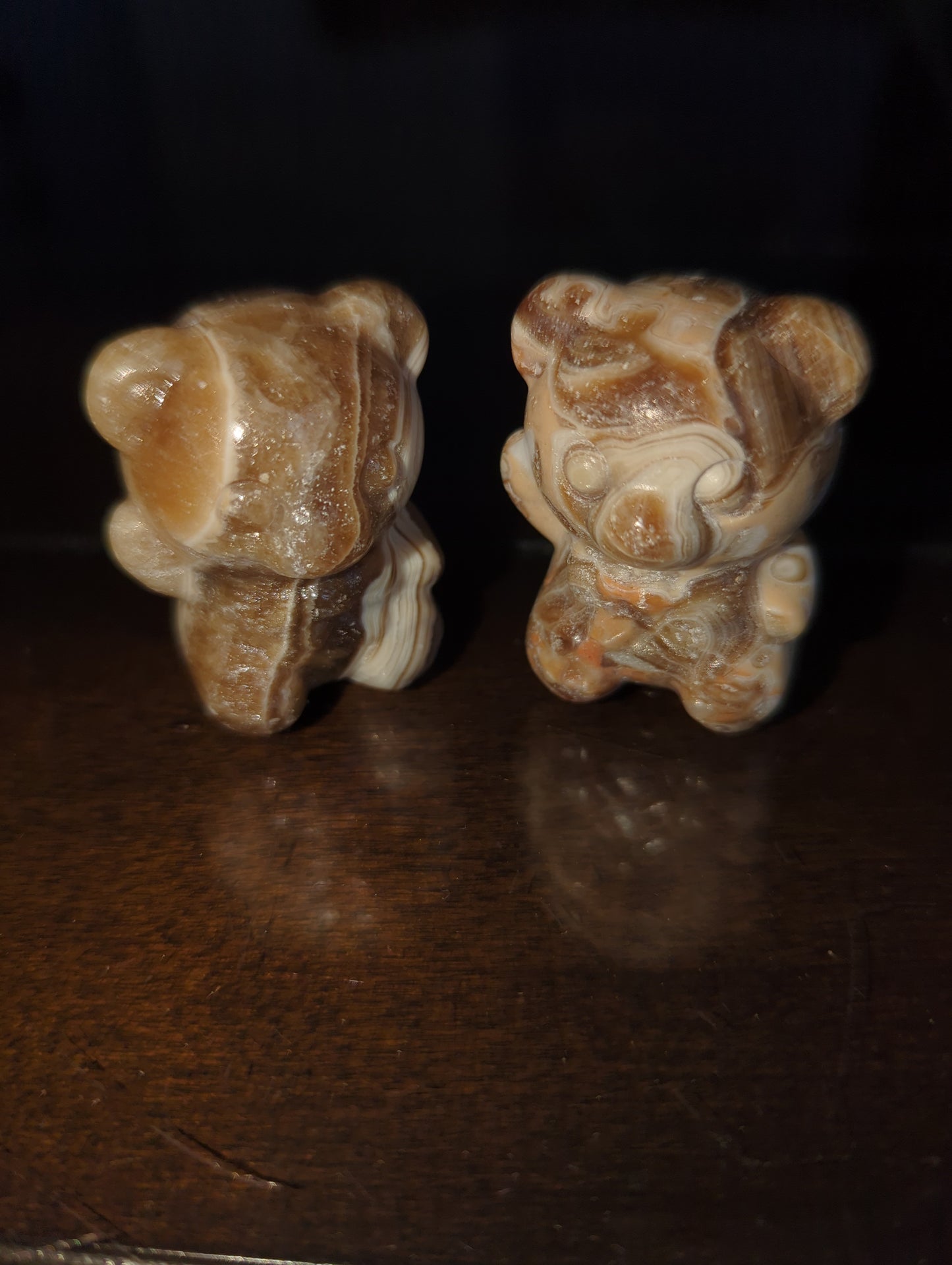 Brown Aragonite Teddy Bear – Healing Crystal Carving for Grounding & Comfort