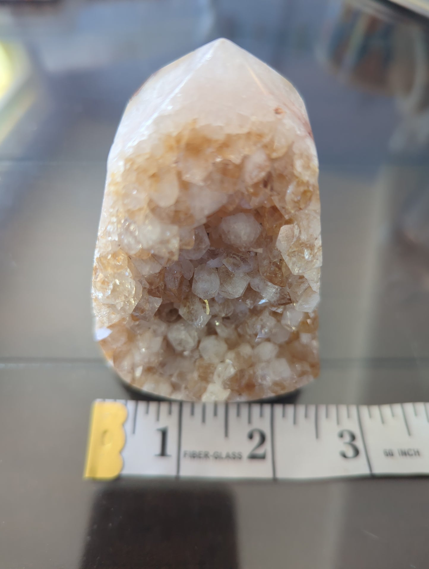 Natural Citrine Geode Point – 333g Polished & Raw Crystal