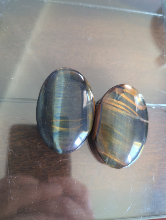 Blue Tiger's Eye Palm Stones