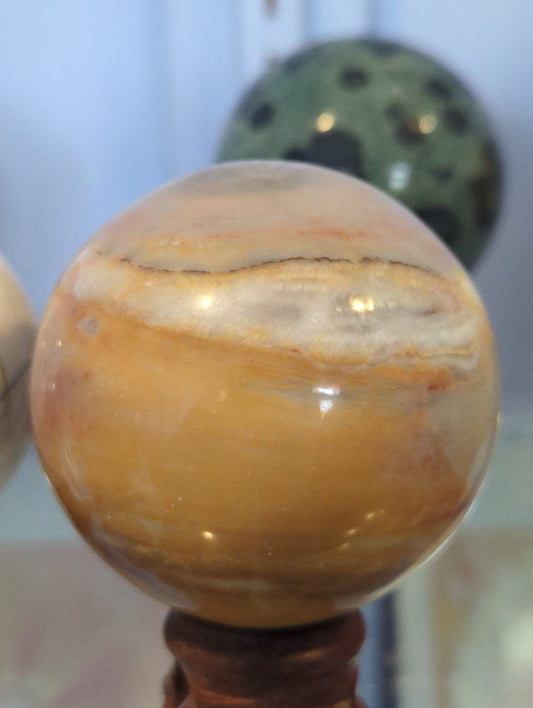 Peach Calcite Sphere