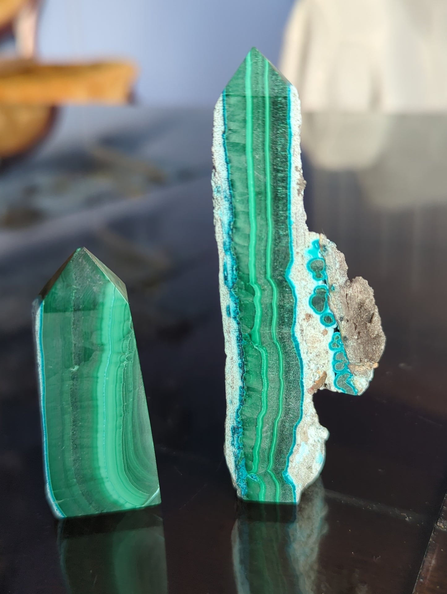 Chrysocolla Malachite Point