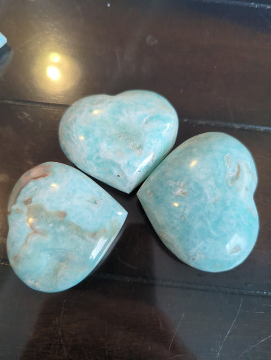 Gemmy Blue Aragonite Heart Crystal | Stone of Compassion, Love & Tranquil Communication