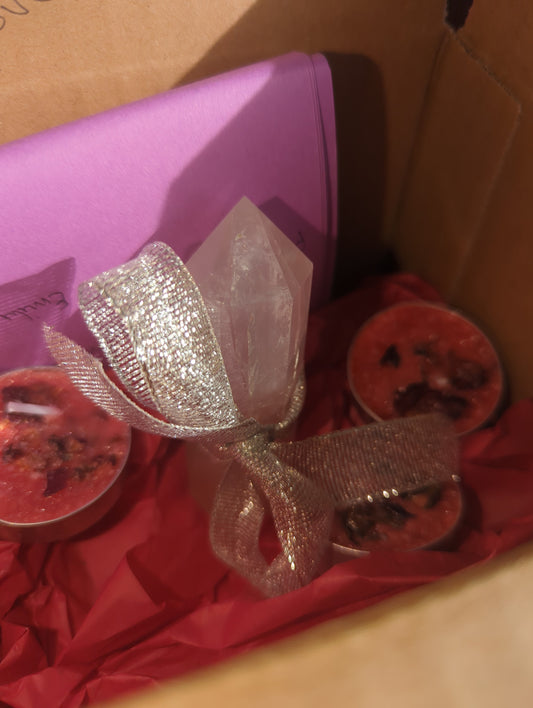 Self-Love Ritual Kit: Rose Quartz & Intention Candle Set